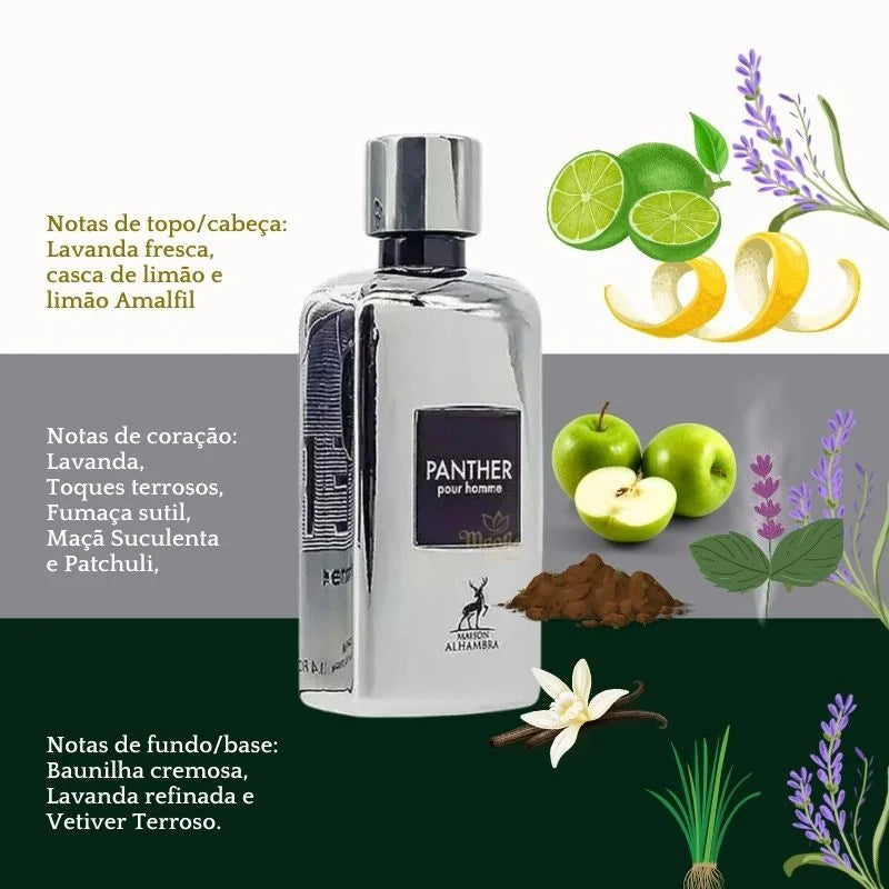 Panther Pour Homme de Maison Alhambra - Inspirado no Phantom Paco Rabanne - 100 ml eau de parfum