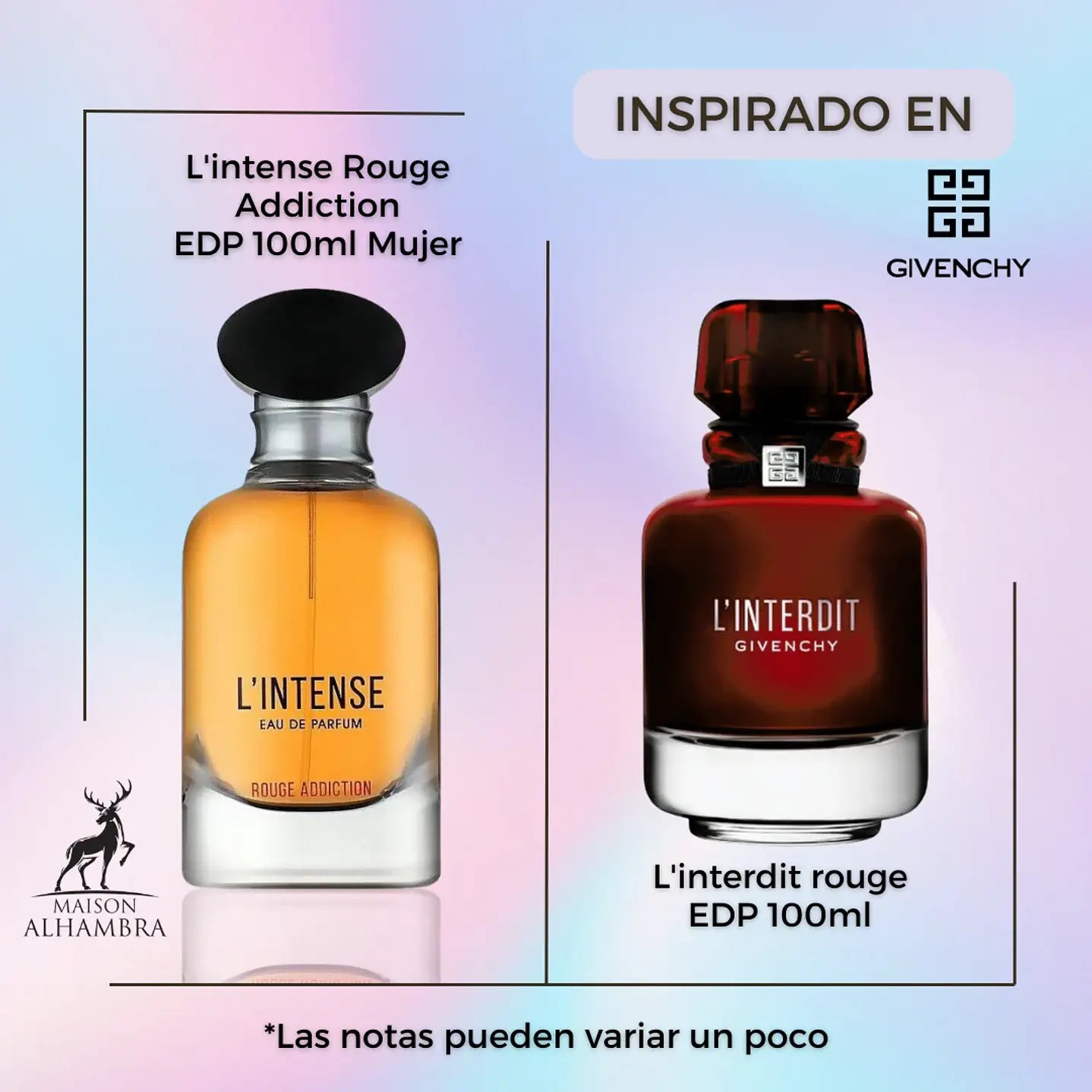 L’intense Inspirado no Linterdit rouge - 100 ml eau de parfum