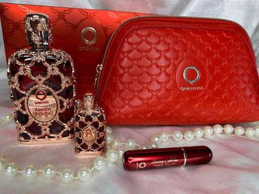 Kit Amber Rouge Orientica inspiração Baccarat Rouge 540 Eau de Parfum